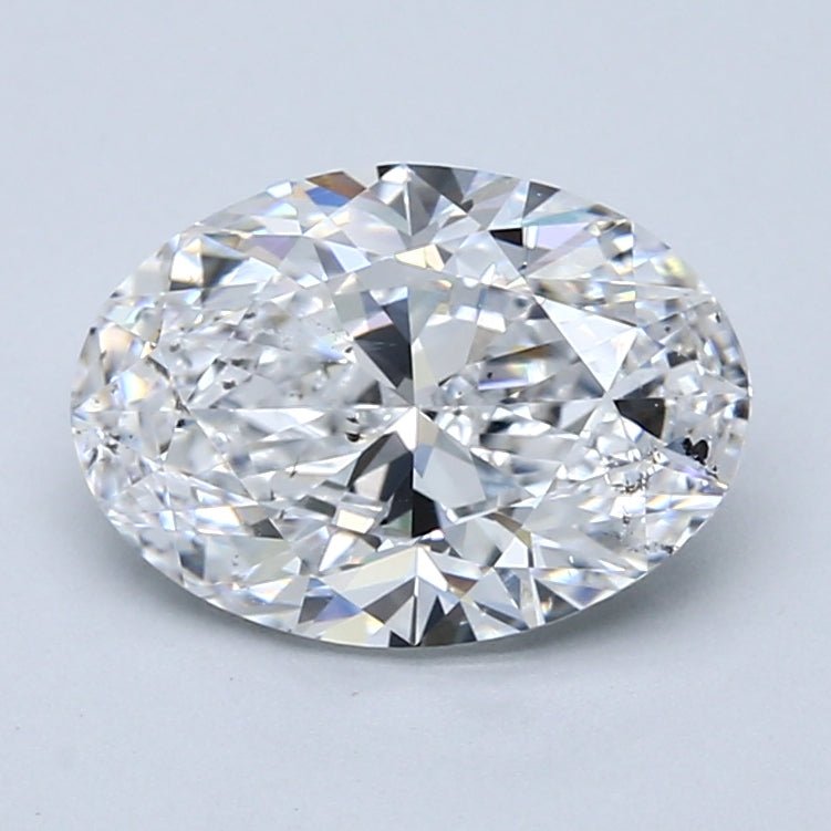 2.5 Carat Oval - Natural Diamond - 2.5 - D - SI2 - VG - EX - EX - Diamonds By Rothschild