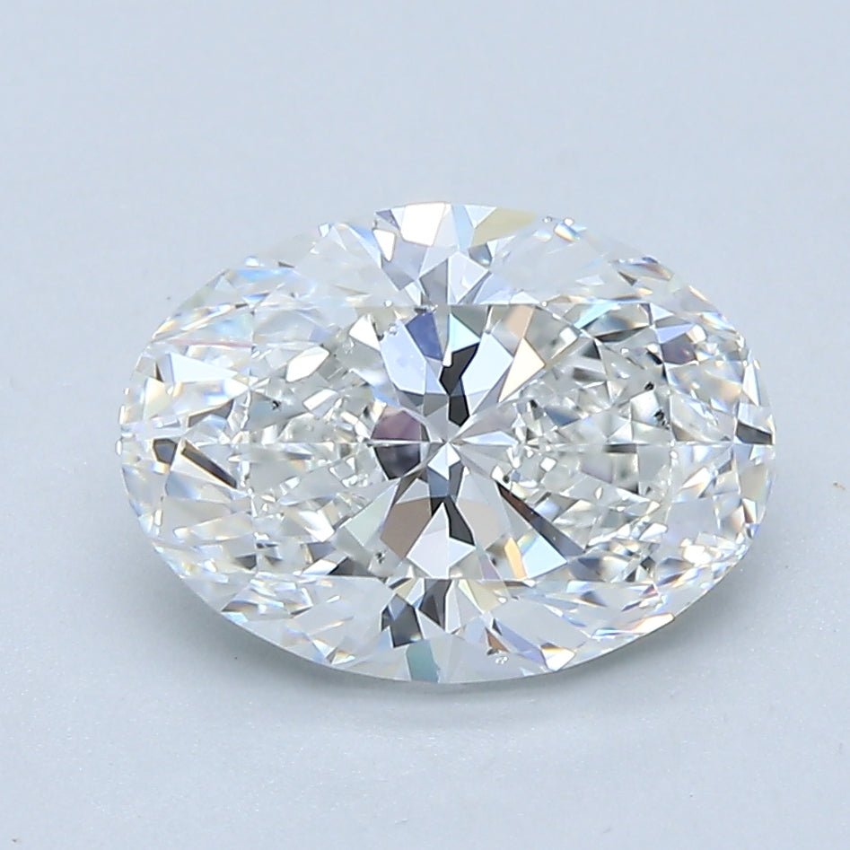 2.5 Carat Oval - Natural Diamond - 2.5 - E - SI1 - EX - VG - Diamonds By Rothschild