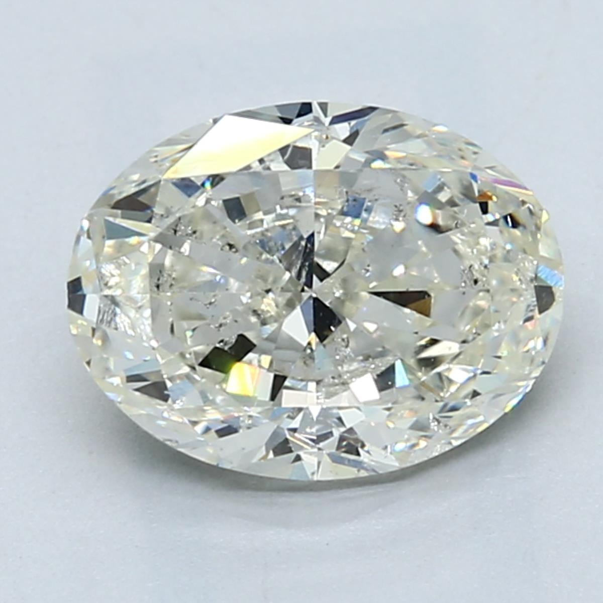 2.5 Carat Oval - Natural Diamond - 2.5 - K - SI2 - EX - VG - Diamonds By Rothschild