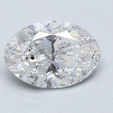 2.5 Carat Oval - Natural Diamond - 2.51 - E - I3 - G - VG - EX - Diamonds By Rothschild