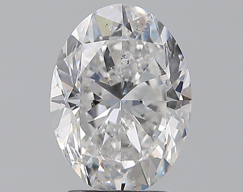 2.5 Carat Oval - Natural Diamond - 2.51 - E - SI2 - VG - EX - EX - Diamonds By Rothschild