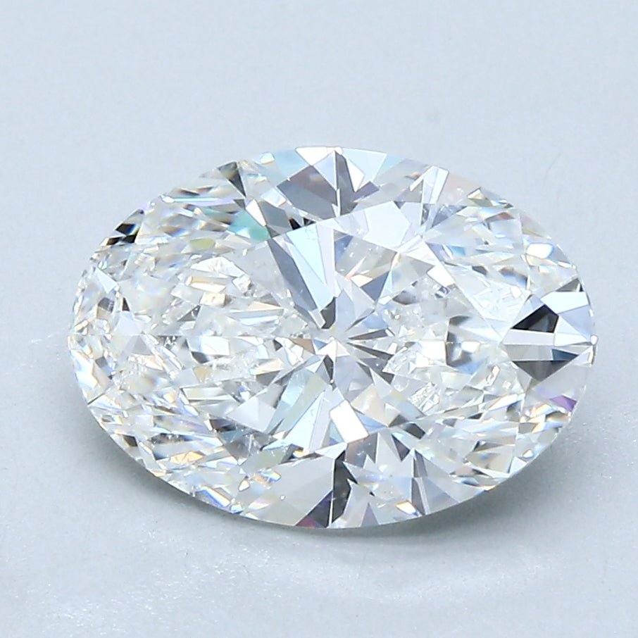 2.5 Carat Oval - Natural Diamond - 2.51 - F - SI2 - VG - EX - EX - Diamonds By Rothschild