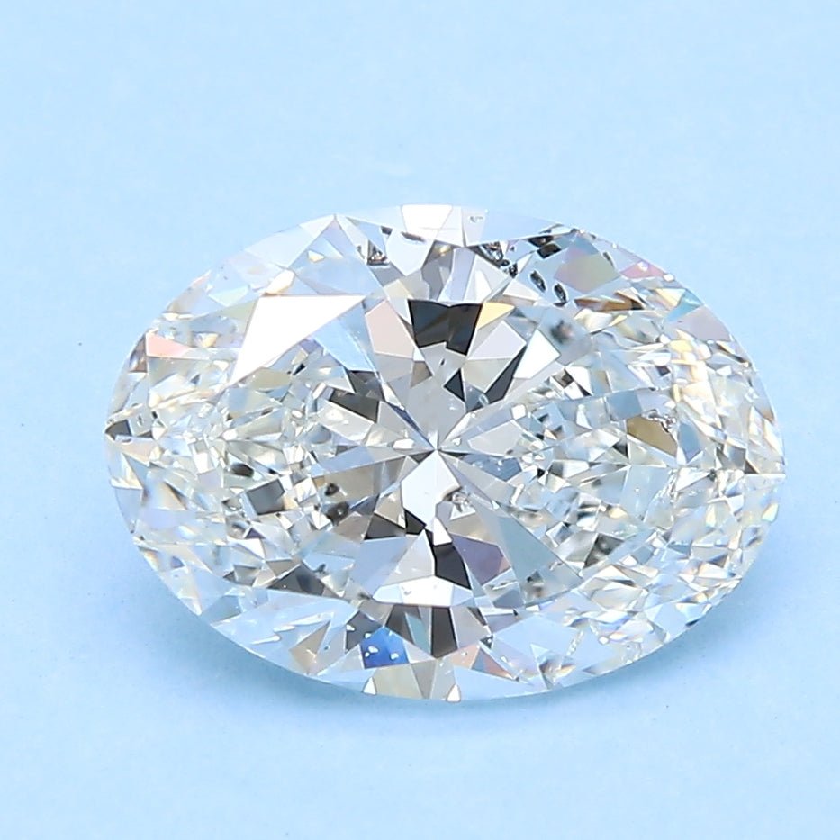 2.5 Carat Oval - Natural Diamond - 2.51 - F - SI2 - VG - EX - EX - Diamonds By Rothschild