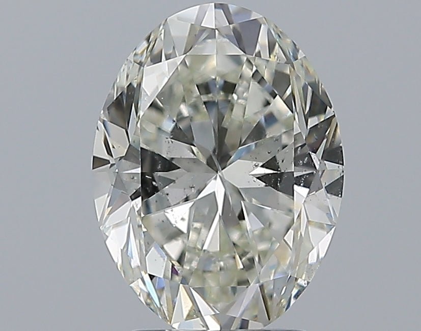 2.5 Carat Oval - Natural Diamond - 2.51 - I - Slightly Included - VG - EX - EX - Diamonds By Rothschild