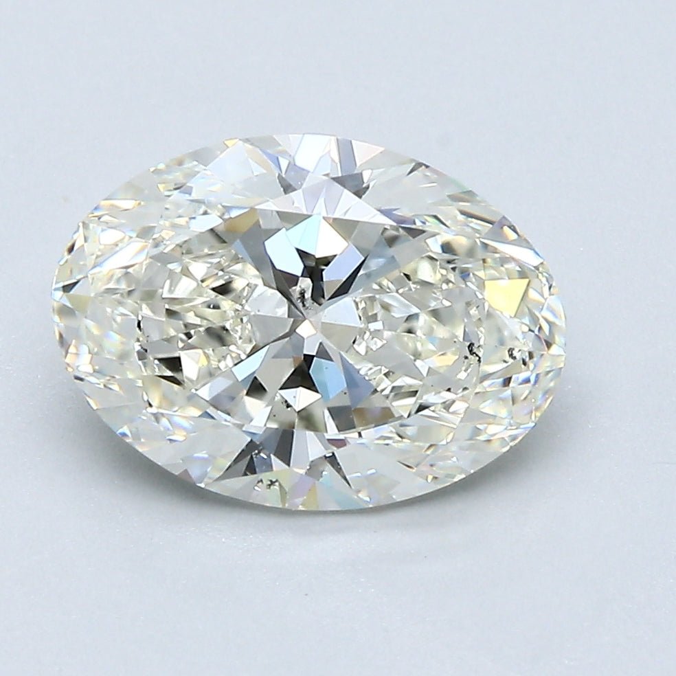 2.5 Carat OVAL - Natural Diamond - 2.51 - J - SI1 - VG - EX - EX - Diamonds By Rothschild