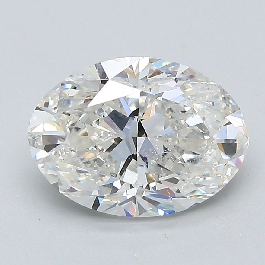 2.5 Carat Oval - Natural Diamond - 2.52 - H - SI2 - EX - EX - Diamonds By Rothschild