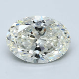 2.5 Carat Oval - Natural Diamond - 2.52 - J - SI2 - VG - EX - EX - Diamonds By Rothschild