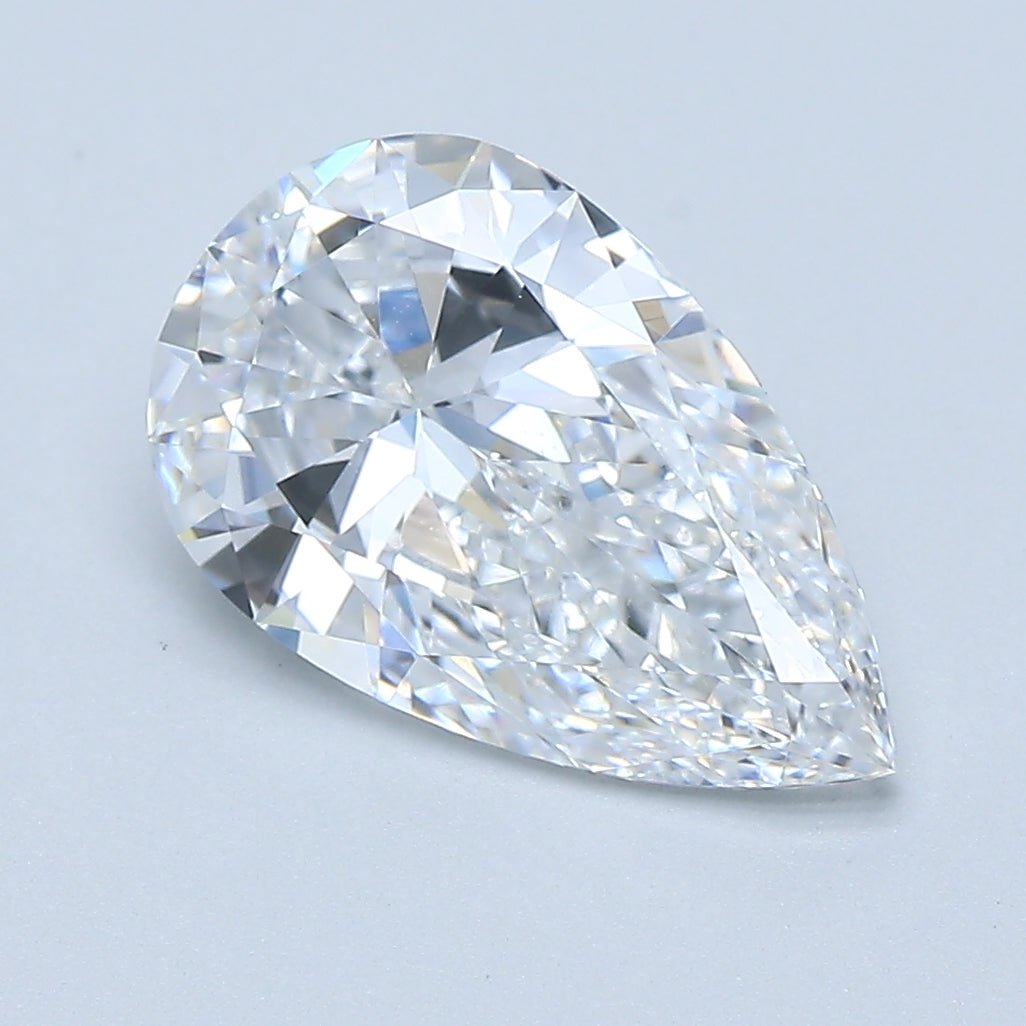 2.5 Carat Pear - Natural Diamond - 2.4 - D - VS1 - EX - EX - Diamonds By Rothschild