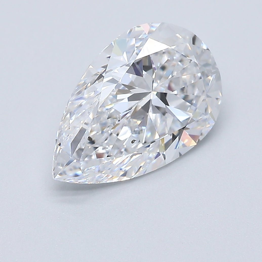 2.5 Carat Pear - Natural Diamond - 2.5 - D - SI1 - VG - EX - VG - Diamonds By Rothschild