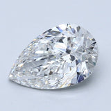 2.5 Carat Pear - Natural Diamond - 2.5 - F - SI2 - VG - EX - VG - Diamonds By Rothschild