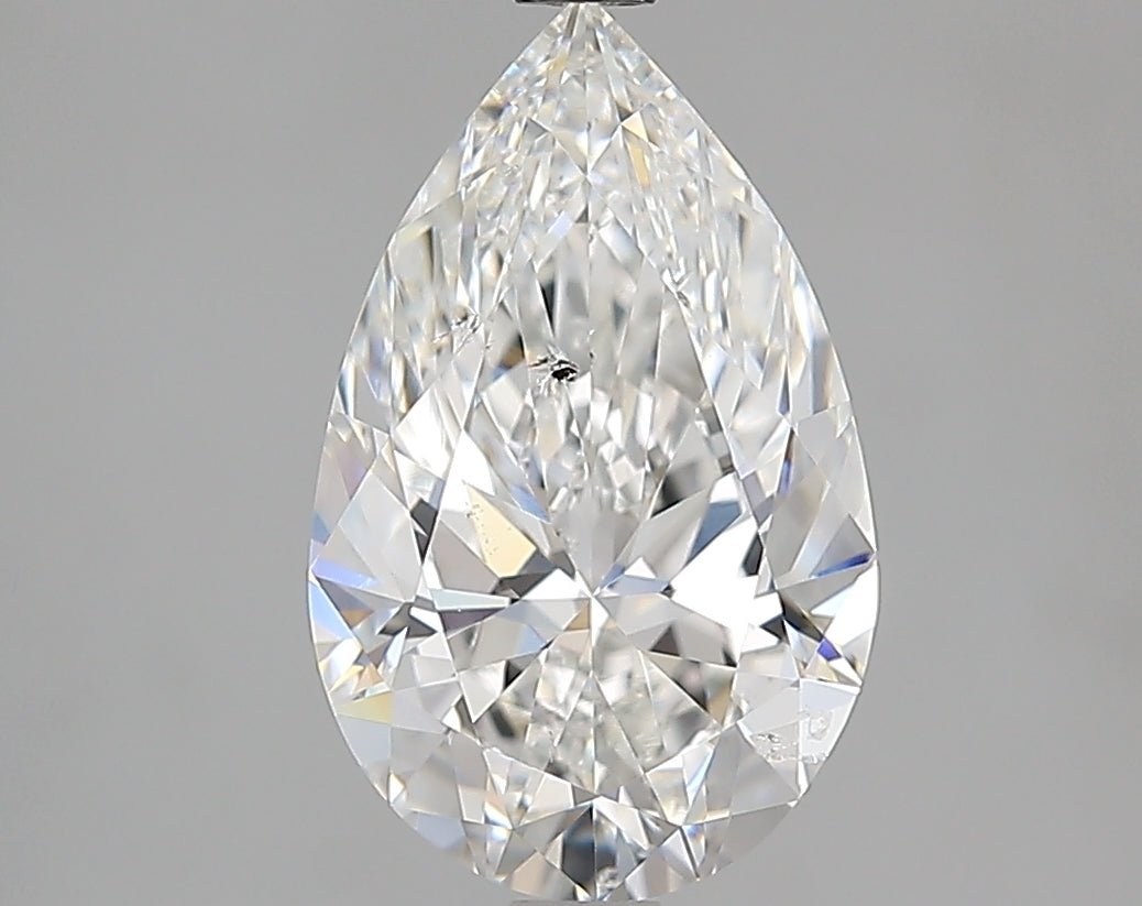 2.5 Carat Pear - Natural Diamond - 2.5 - G - SI2 - VG - EX - VG - Diamonds By Rothschild