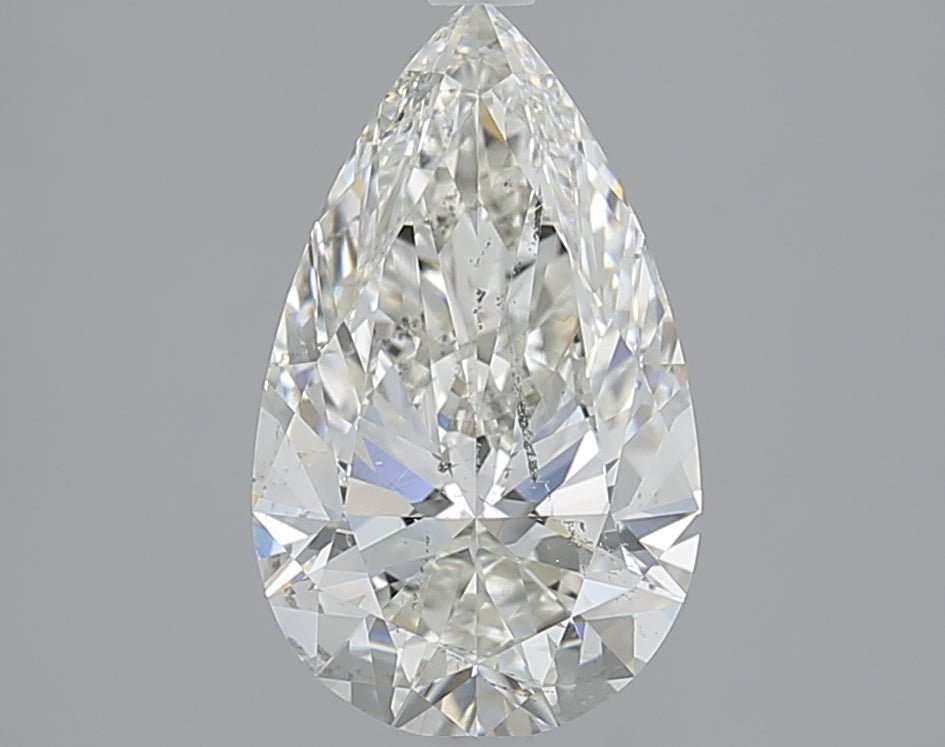 2.5 Carat Pear - Natural Diamond - 2.5 - I - SI2 - VG - EX - EX - Diamonds By Rothschild