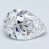 2.5 Carat Pear - Natural Diamond - 2.51 - D - VS2 - G - EX - VG - Diamonds By Rothschild
