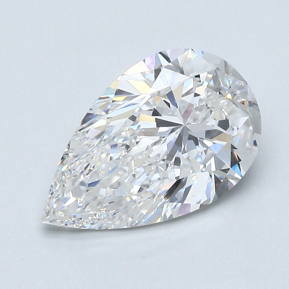 2.5 Carat Pear - Natural Diamond - 2.51 - F - VS1 - EX - EX - EX - Diamonds By Rothschild