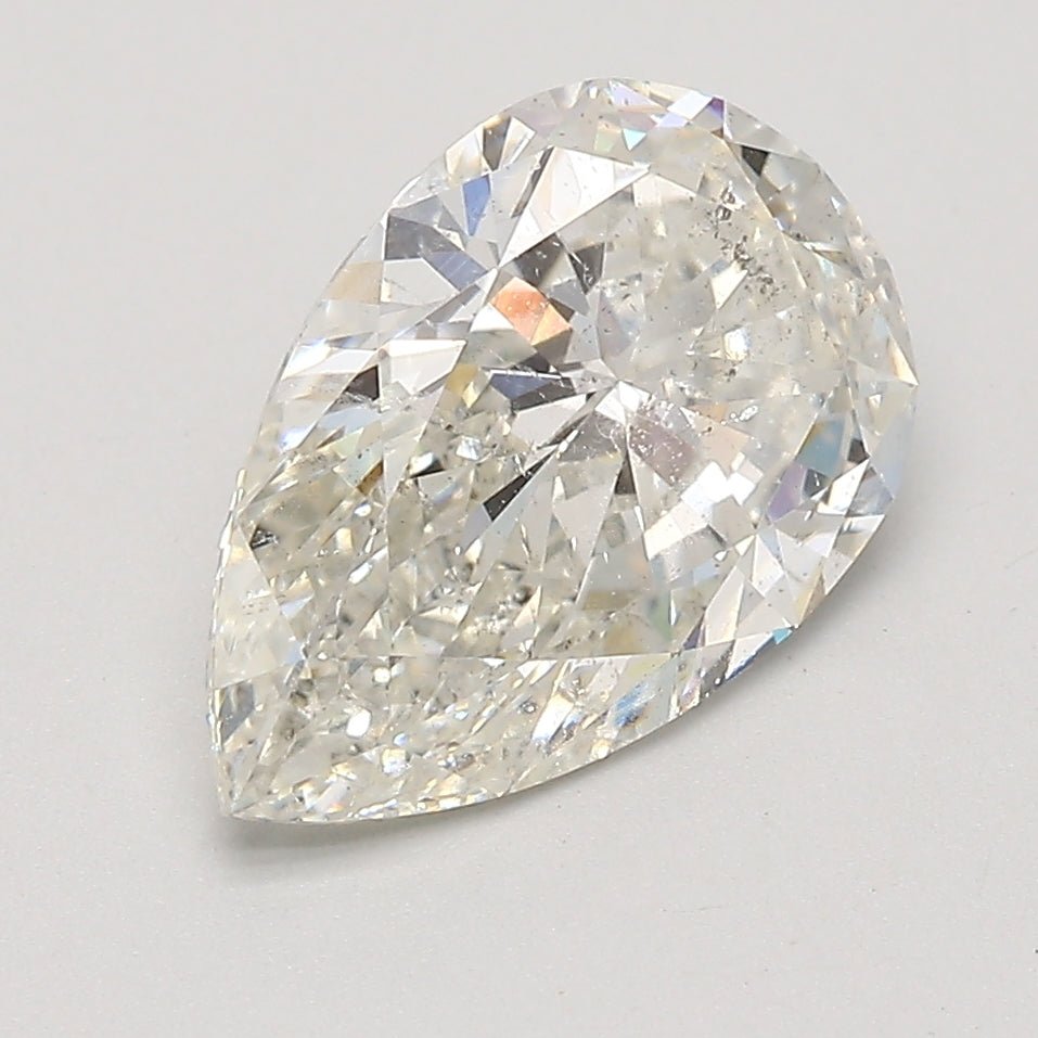 2.5 Carat Pear - Natural Diamond - 2.51 - I - SI2 - VG - EX - EX - Diamonds By Rothschild