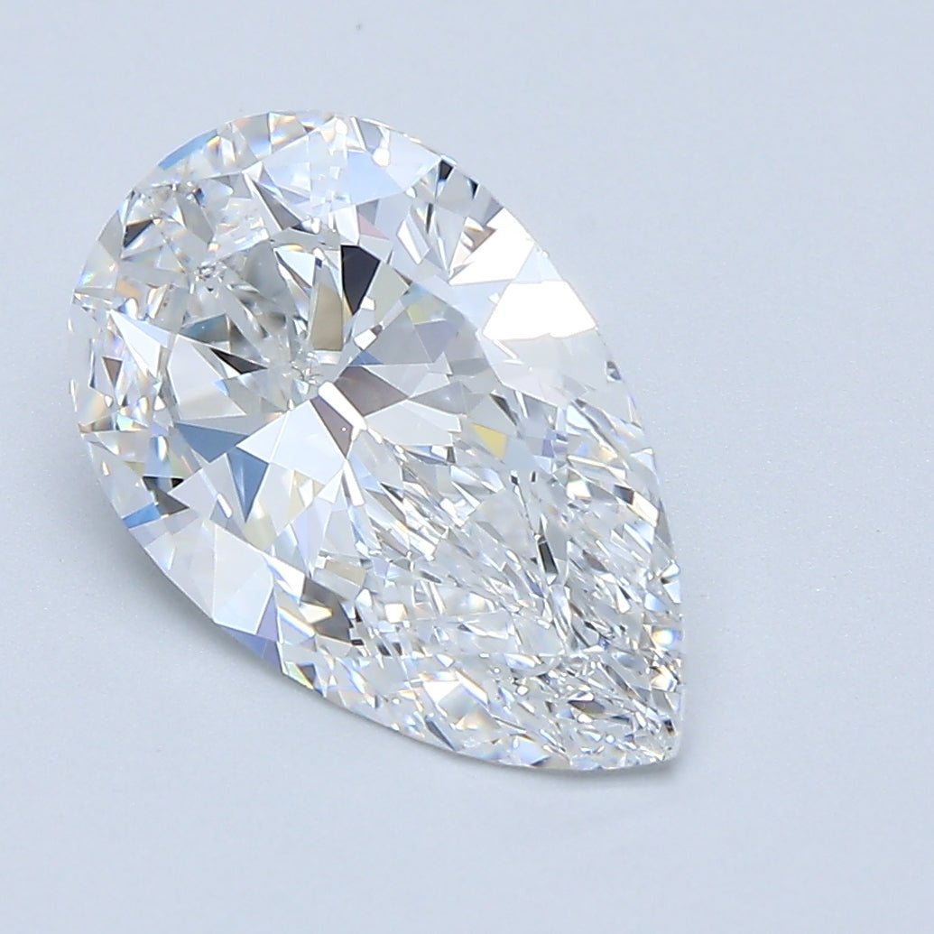 2.5 Carat Pear - Natural Diamond - 2.66 - E - VS2 - VG - VG - G - Diamonds By Rothschild