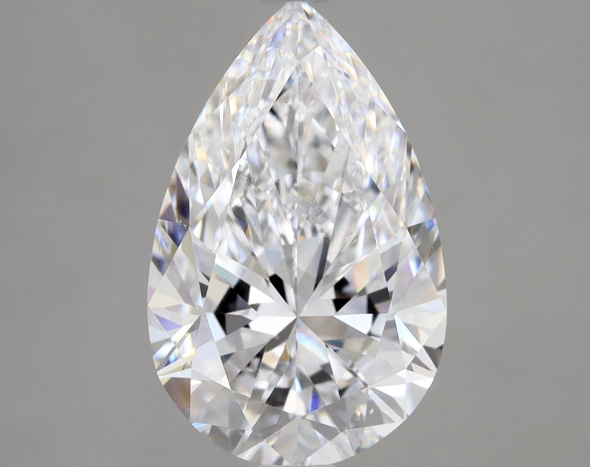 2.5 Carat Pear - Natural Diamond - 2.7 - D - SI1 - VG - EX - EX - Diamonds By Rothschild