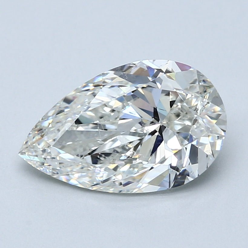 2.5 Carat Pear - Natural Diamond - 2.71 - I - SI1 - VG - EX - EX - Diamonds By Rothschild