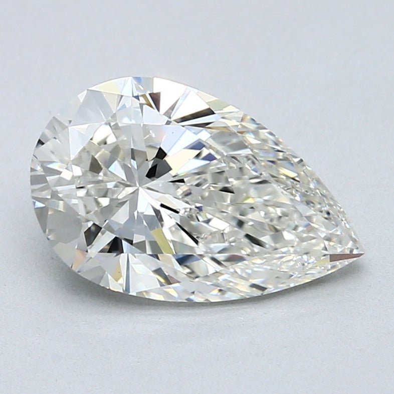 2.5 Carat Pear Shape Cut Natural Diamond - H VS1 - 2.51ct - EX Cut Grade - Diamonds By Rothschild