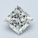 2.5 Carat PRINCESS - Natural Diamond - 2.51 - J - VVS2 - VG - EX - VG - Diamonds By Rothschild