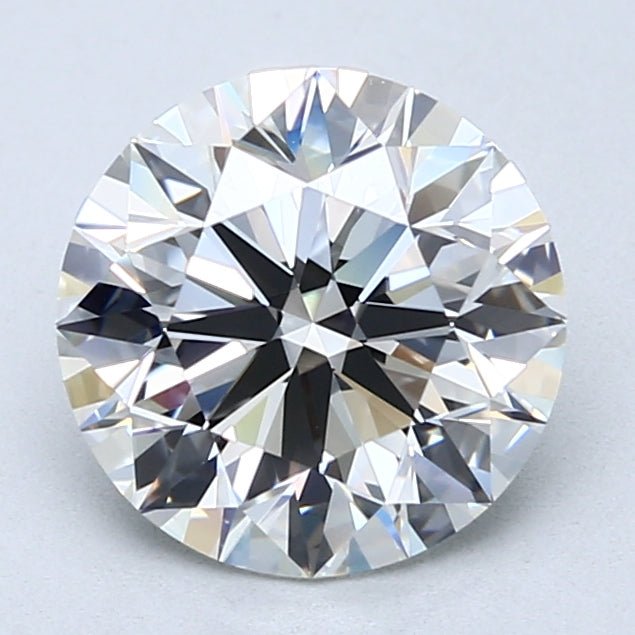 2.5 Carat Round Cut Natural Diamond - H VVS1 - 2.57ct - EX Cut Grade - Diamonds By Rothschild