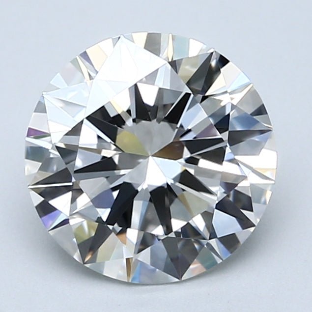 2.5 Carat Round - Natural Diamond - 2.4 - F - VS1 - EX - EX - EX - Diamonds By Rothschild