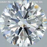 2.5 Carat Round - Natural Diamond - 2.4 - J - VVS1 - EX - EX - EX - Diamonds By Rothschild