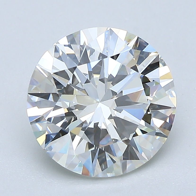 2.5 Carat Round - Natural Diamond - 2.45 - J - SI1 - EX - EX - EX - Diamonds By Rothschild