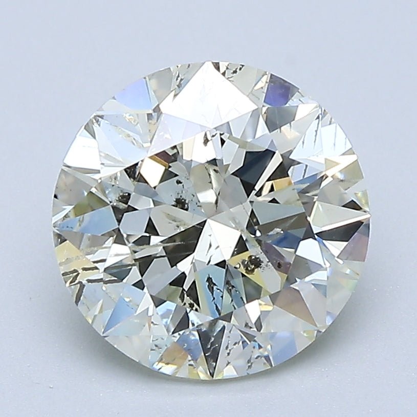 2.5 Carat Round - Natural Diamond - 2.46 - K - Slightly Included - VG - VG - VG - Diamonds By Rothschild