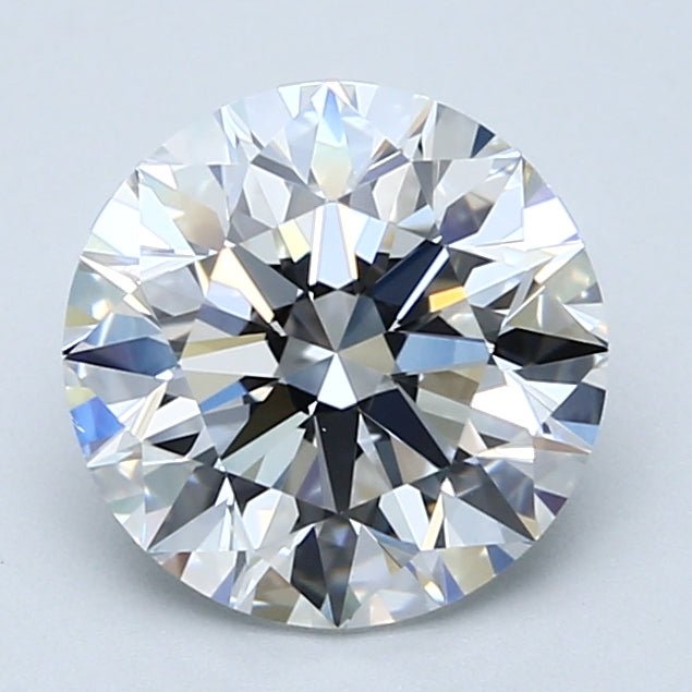 2.5 Carat Round - Natural Diamond - 2.5 - E - VS1 - EX - EX - EX - Diamonds By Rothschild