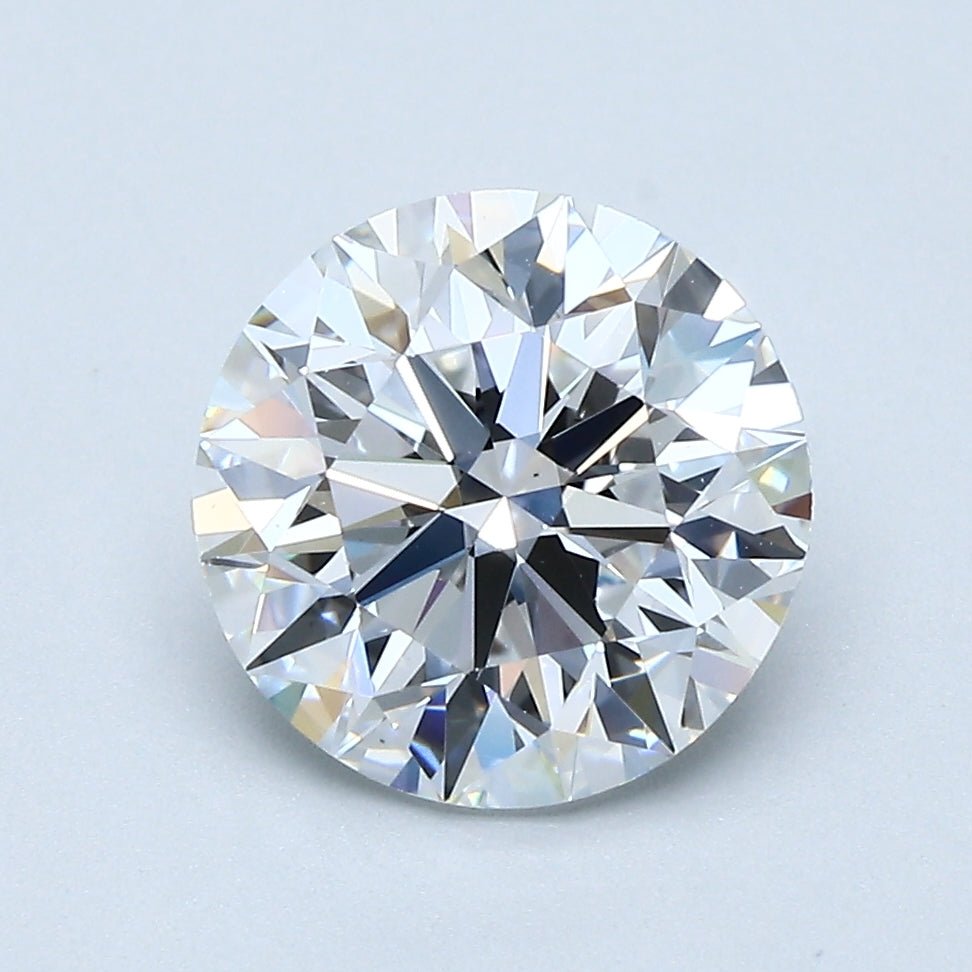 2.5 Carat Round - Natural Diamond - 2.5 - E - VS1 - EX - VG - EX - Diamonds By Rothschild