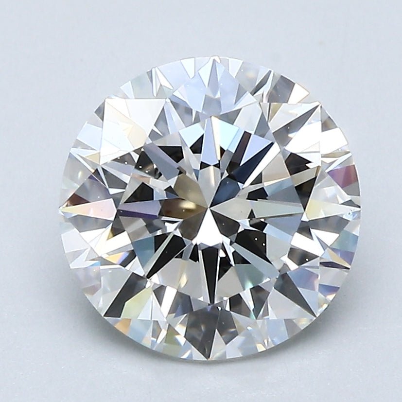 2.5 Carat Round - Natural Diamond - 2.5 - F - VS2 - EX - EX - EX - Diamonds By Rothschild