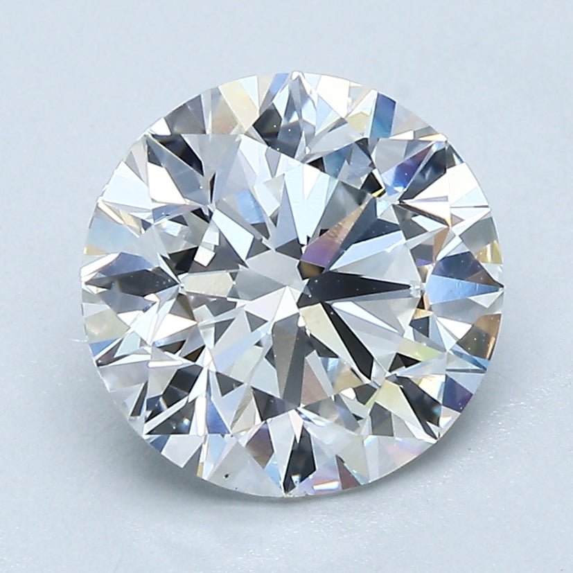 2.5 Carat Round - Natural Diamond - 2.5 - F - VS2 - EX - EX - EX - Diamonds By Rothschild