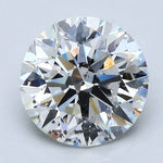 2.5 Carat Round - Natural Diamond - 2.5 - G - SI2 - EX - EX - VG - Diamonds By Rothschild