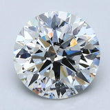 2.5 Carat Round - Natural Diamond - 2.5 - G - Slightly Included - EX - EX - VG - Diamonds By Rothschild