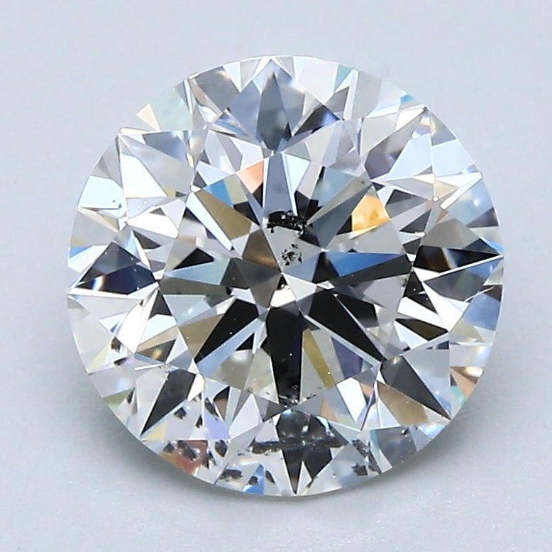2.5 Carat Round - Natural Diamond - 2.5 - G - Slightly Included - EX - EX - VG - Diamonds By Rothschild