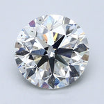 2.5 Carat Round - Natural Diamond - 2.5 - H - SI1 - VG - EX - VG - Diamonds By Rothschild