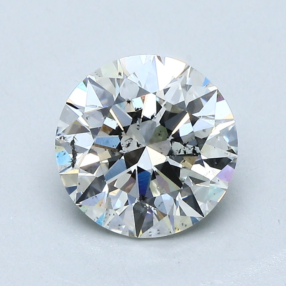 2.5 Carat Round - Natural Diamond - 2.5 - H - SI2 - EX - EX - EX - Diamonds By Rothschild