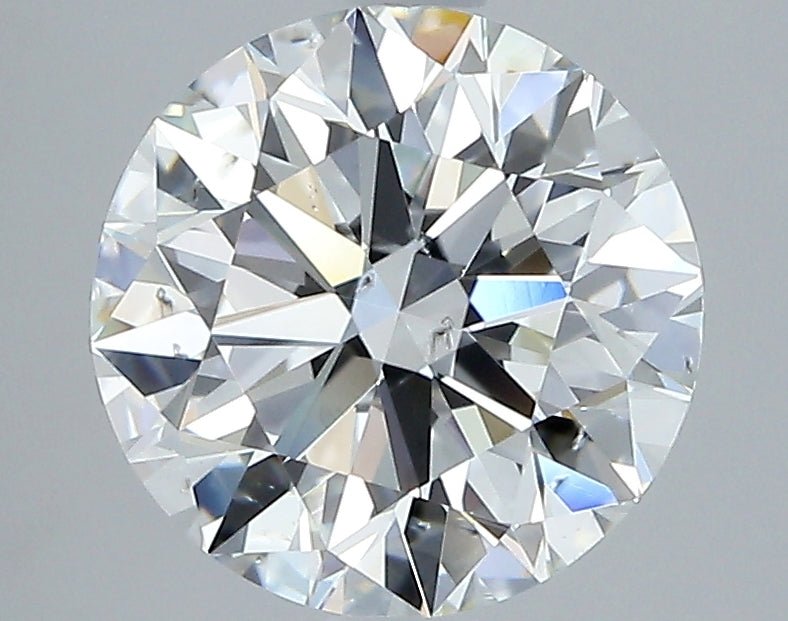 2.5 Carat Round - Natural Diamond - 2.5 - H - SI2 - EX - EX - EX - Diamonds By Rothschild