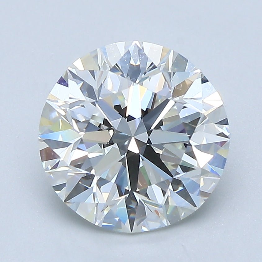2.5 Carat Round - Natural Diamond - 2.5 - H - VS1 - EX - EX - VG - Diamonds By Rothschild