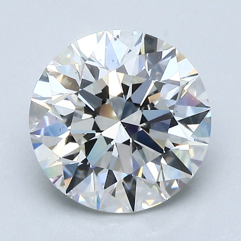 2.5 Carat Round - Natural Diamond - 2.5 - H - VS2 - EX - EX - EX - Diamonds By Rothschild