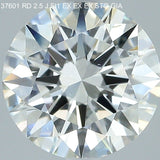 2.5 Carat Round - Natural Diamond - 2.5 - J - SI1 - EX - EX - EX - Diamonds By Rothschild