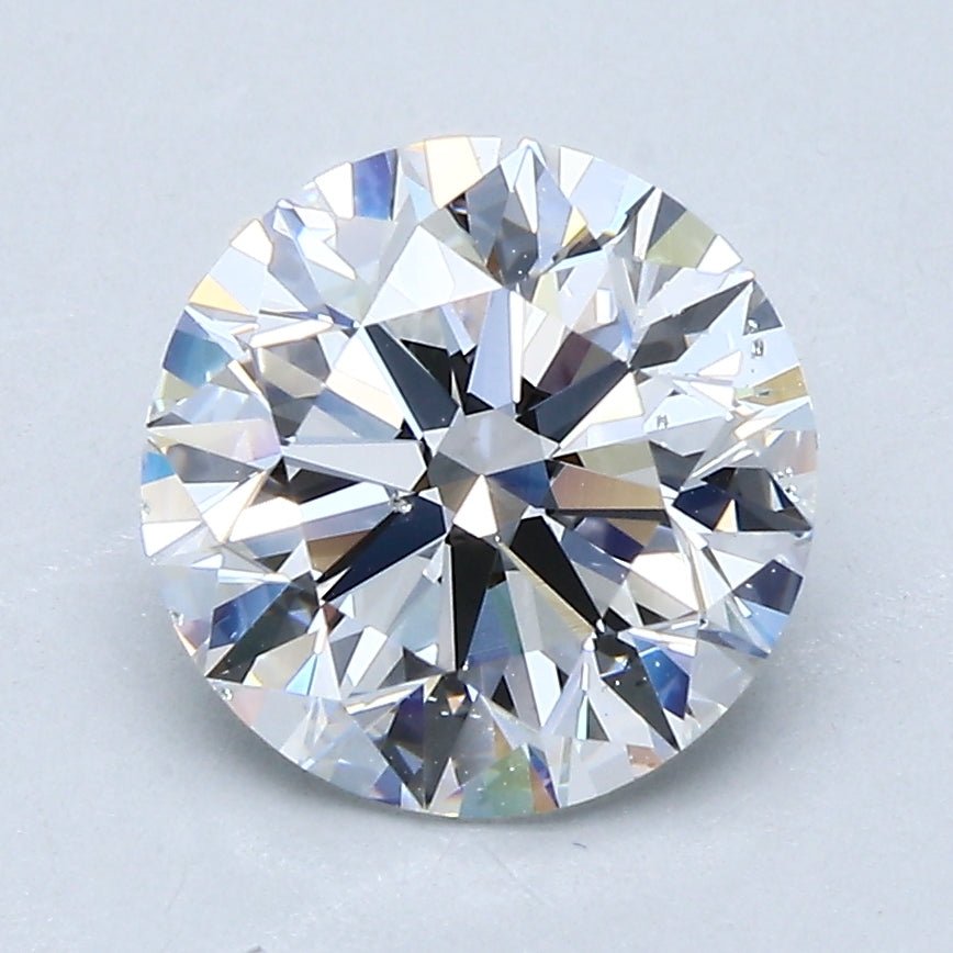 2.5 Carat Round - Natural Diamond - 2.51 - D - SI2 - EX - EX - EX - Diamonds By Rothschild