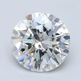 2.5 Carat Round - Natural Diamond - 2.51 - F - SI2 - EX - EX - EX - Diamonds By Rothschild