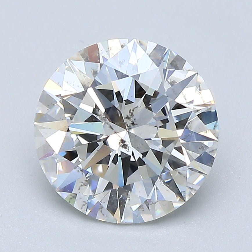 2.5 Carat Round - Natural Diamond - 2.51 - F - SI2 - EX - EX - EX - Diamonds By Rothschild