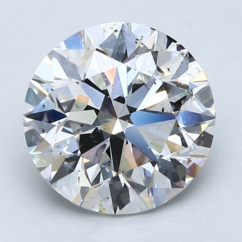 2.5 Carat Round - Natural Diamond - 2.52 - F - Slightly Included - EX - EX - EX - Diamonds By Rothschild