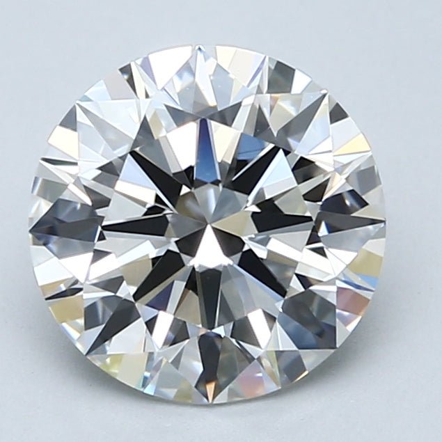 2.5 Carat Round - Natural Diamond - 2.52 - F - VS1 - EX - EX - EX - Diamonds By Rothschild