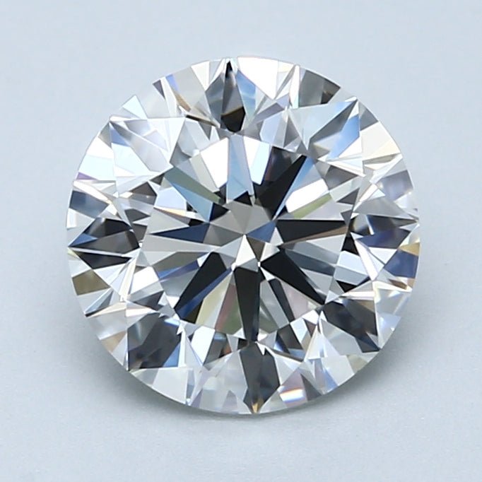 2.5 Carat Round - Natural Diamond - 2.52 - F - VVS2 - EX - EX - EX - Diamonds By Rothschild