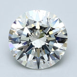 2.5 Carat Round - Natural Diamond - 2.52 - H - VS2 - EX - EX - EX - Diamonds By Rothschild