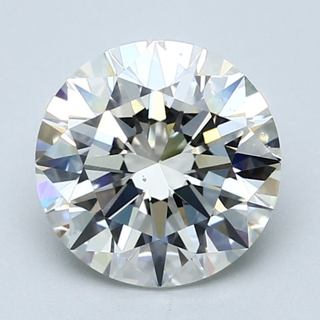 2.5 Carat Round - Natural Diamond - 2.52 - H - VS2 - EX - EX - EX - Diamonds By Rothschild